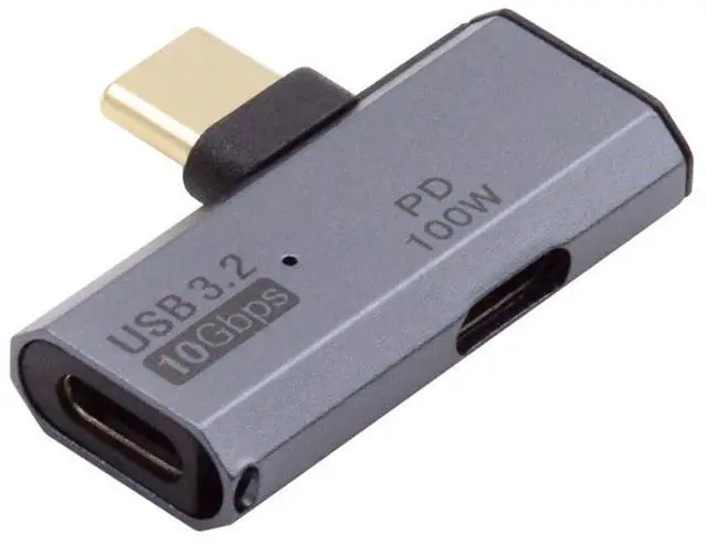 Main image of 2 in 1 USB C to Headphone Adapter with 100W Charging Port, USB C 1 Male to 2 Female Fast Charging Data Transfer OTG Converter Adapter
