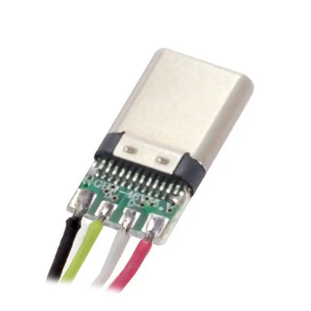 Alt view image 7 of 7 - Solder Type OEM ODM 5pcs/lot DIY 24pin USB Type C USB-C Male OTG Host Type 5.1k Resistor with Black Housing Cover