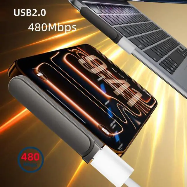 Alt view image 2 of 7 - USB C Invisible Folding Stand Charging Adapter,USB 2.0 Type C Male to Female PD 15W/240W Fast Charging Adapter Compatible with iPhone 17
