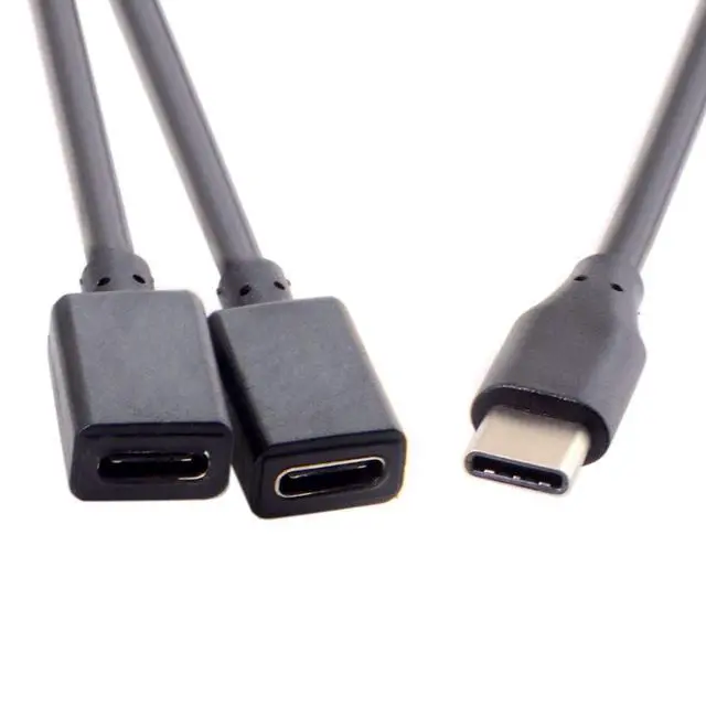 Alt view image 7 of 7 - USB C OTG Cable,USB Type C 1 Male to 2 Female Dual Ports Hub Cable for Laptop PC & Mouse & Flash Disk