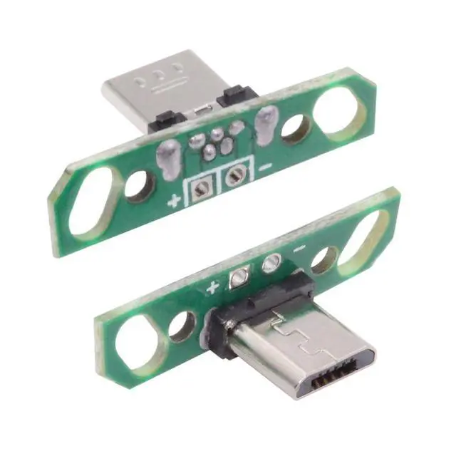 Alt view image 7 of 7 - 5 Pack USB 2.0 DIY Connector,Micro USB 2Pin Male Plug Port Repair Replacement Solder Adapter