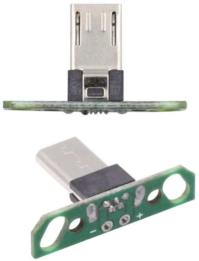 Alt view image 6 of 7 - 5 Pack USB 2.0 DIY Connector,Long Micro USB 2Pin Male Plug Port Repair Replacement Solder Adapter