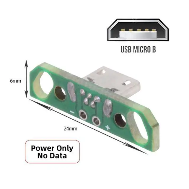 Alt view image 3 of 7 - 5 Pack USB 2.0 DIY Connector,Micro USB 2Pin Female Socket Port Repair Replacement Solder Adapter
