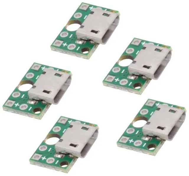 Main image of 5 Pack USB 2.0 DIY Connector,Micro USB 6Pin Female Socket Port Repair Replacement Solder Adapter
