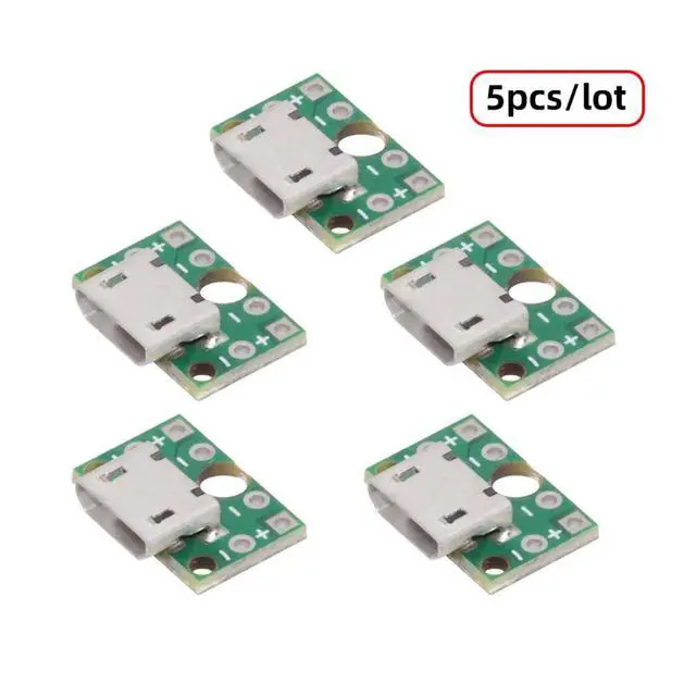Alt view image 6 of 7 - 5 Pack USB 2.0 DIY Connector,Micro USB 6Pin Female Socket Port Repair Replacement Solder Adapter