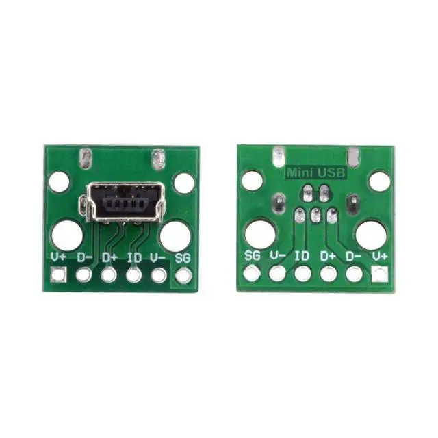 Alt view image 7 of 7 - 5 Pack USB 2.0 DIY Connector,Mini USB 6Pin Female Socket Port Repair Replacement Solder Adapter Vertical Type
