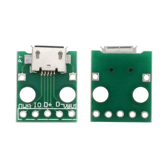 Alt view image 7 of 7 - 5 Pack USB 2.0 DIY Connector,Micro USB 6Pin Female Socket Port Repair Replacement Solder Adapter with Flange
