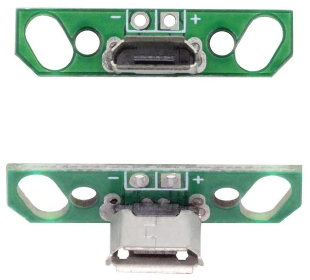 Alt view image 6 of 7 - 5 Pack USB 2.0 DIY Connector,Micro USB 2Pin Female Socket Port Repair Replacement Solder Adapter with Flange