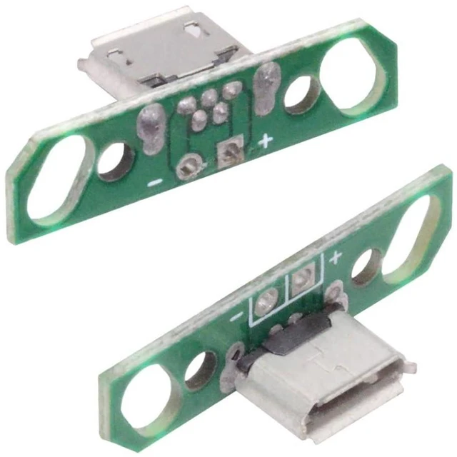 Alt view image 7 of 7 - 5 Pack USB 2.0 DIY Connector,Micro USB 2Pin Female Socket Port Repair Replacement Solder Adapter with Flange