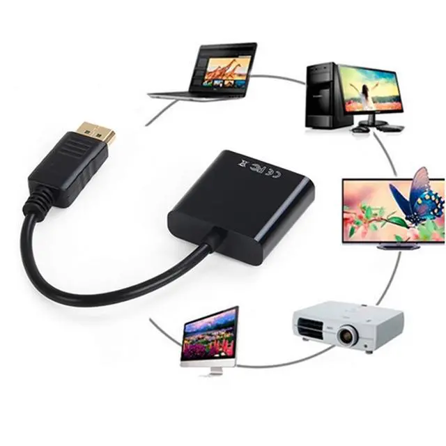 Alt view image 5 of 5 - DisplayPort to Adapter,Gold-Plated DisplayPort Male to Female Display Monitor Converter Cable Adapter for Computer, Desktop, Laptop, Monitor, Projector
