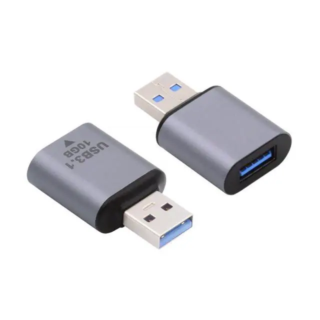 Alt view image 5 of 6 - USB 3.1 Gen 2 Adapter,USB Female to USB Female 10Gbps Data Transfer 5V3A Fast Charging Aluminum Alloy Converter Adapter for Headphones/Disk/Phone