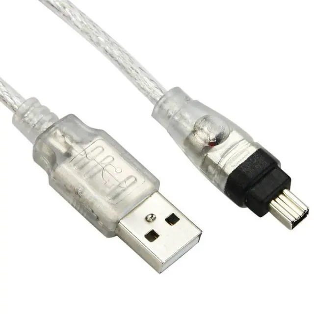 Alt view image 7 of 7 - 2 Pack Only for DCR-TRV75E DV Firewire to USB Cable USB 2.0 to Firewire IEEE 1394 4Pin iLink Cable 1.0M