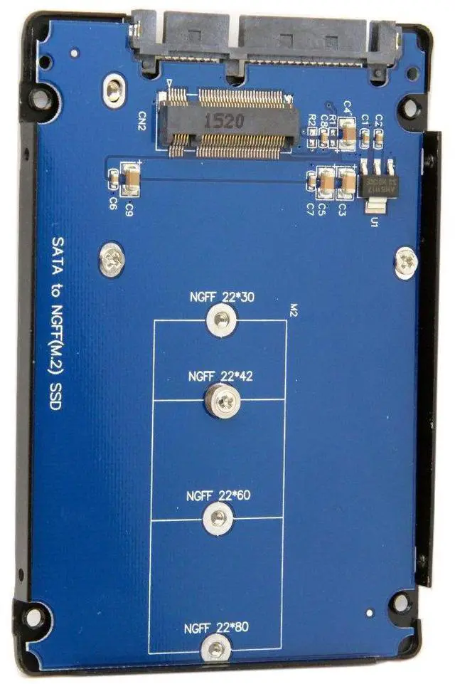 Alt view image 5 of 7 - M.2 NGFF SATA SSD to 2.5" SATA Converter Adapter Hard Disk Case Enclosure