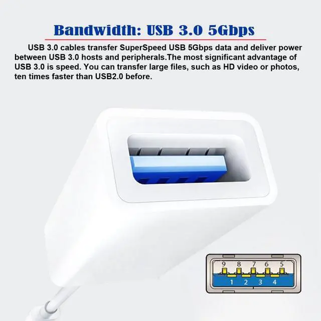 Alt view image 7 of 7 - USB C to USB 3.0 Socket OTG Adapter for Laptop Tablet Phone Type-C Male to Type-A Female