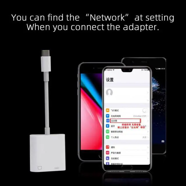 Alt view image 4 of 7 - 2 in 1 USB C to RJ45 100Mbps Networking Adapter with PD 24W Charge for Laptop Tablet Phone