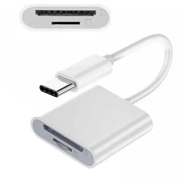 Main image of 2 in 1 USB C to TF Micro SD SDXC SDHC Card Reader Adapter 480Mbps Compatible with Laptop Tablet Phone