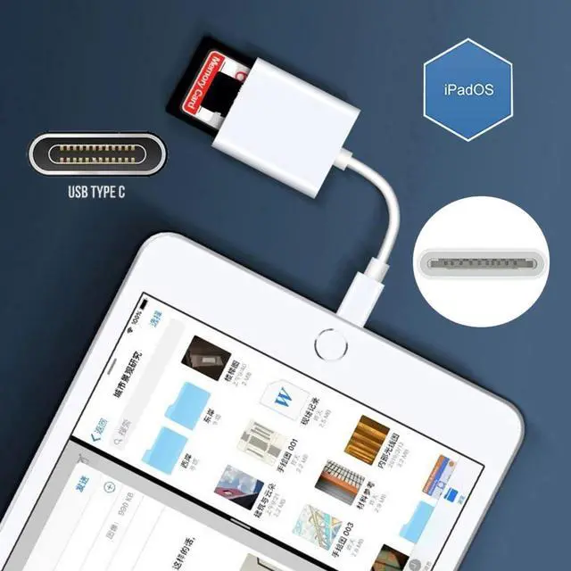Alt view image 6 of 7 - 2 in 1 USB C to TF Micro SD SDXC SDHC Card Reader Adapter 480Mbps Compatible with Laptop Tablet Phone