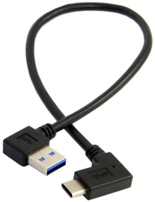 Main image of USB 3.0 to USB C 90 Degree Right Angled Data Extension Cable for Tablet Mobile Phone Hard Disk Drive 30cm