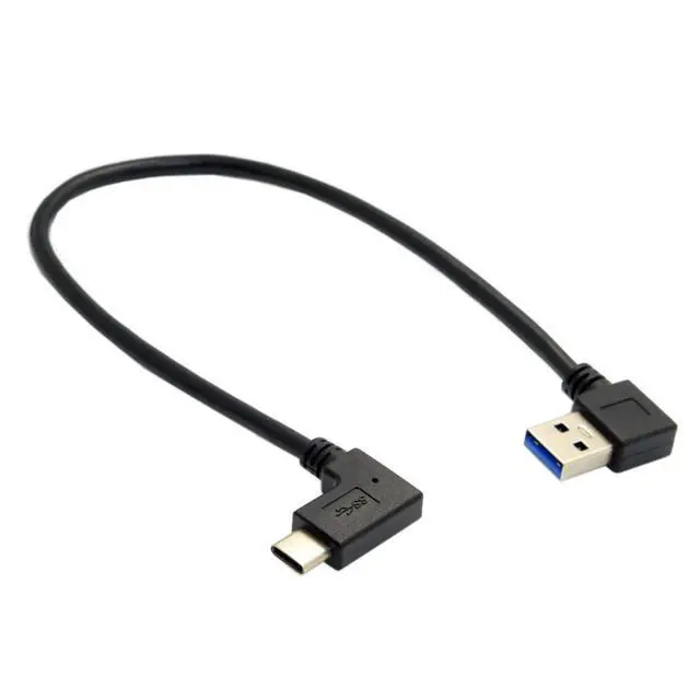 Alt view image 6 of 7 - USB 3.0 to USB C 90 Degree Right Angled Data Extension Cable for Tablet Mobile Phone Hard Disk Drive 30cm