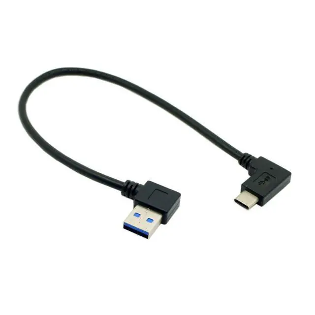 Alt view image 6 of 7 - USB 3.0 to USB C 90 Degree Left Angled Data Extension Cable for Tablet Mobile Phone Hard Disk Drive 30cm