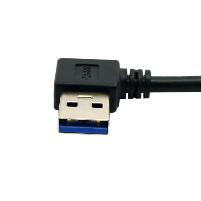 Alt view image 7 of 7 - USB 3.0 to USB C 90 Degree Left Angled Data Extension Cable for Tablet Mobile Phone Hard Disk Drive 30cm