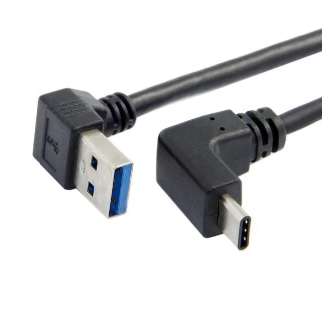 Alt view image 5 of 7 - USB C to USB 3.0 90 Degree Down Angled Data Extension Cable for Tablet Mobile Phone Hard Disk Drive