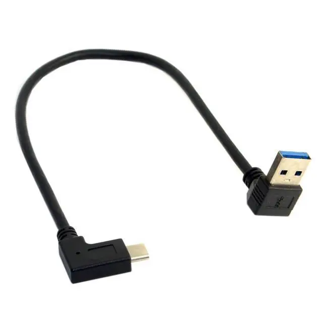 Alt view image 6 of 7 - USB 3.0 to USB C 90 Degree Down Angled Data Extension Cable for Tablet Mobile Phone Hard Disk Drive 30cm