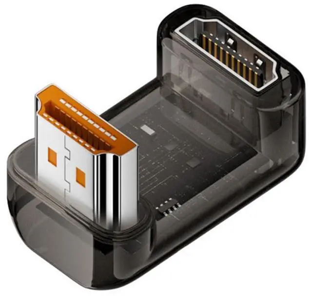 Main image of HDMI 8K Adapter,HDMI 2.1 Male to Female 180 Degree UP Angled Extension Adapter