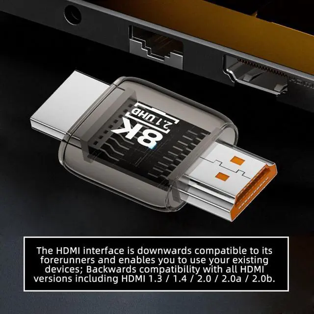Alt view image 3 of 7 - HDMI 8K Adapter,HDMI 2.1 Male to Male Extension Adapter