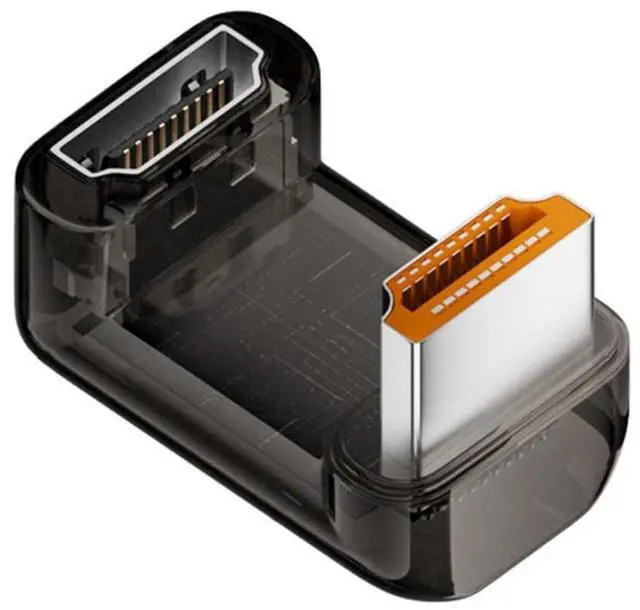 Main image of HDMI 8K Adapter,HDMI 2.1 Male to Female 180 Degree Down Angled Extension Adapter