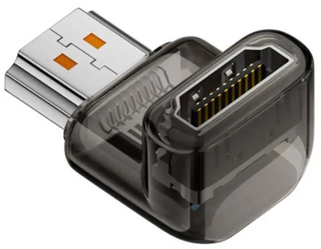 Main image of HDMI 8K Adapter,HDMI 2.1 Male to Female 90 Degree Down Angled Extension Adapter(Short Style)