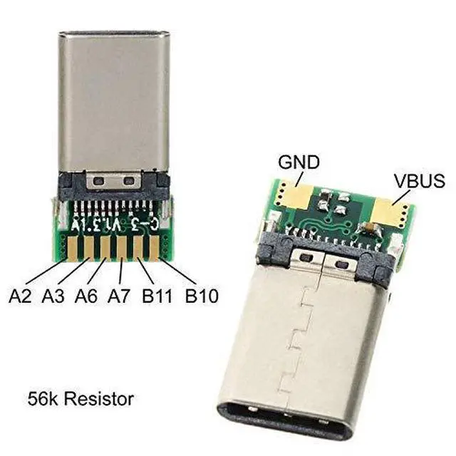 Alt view image 3 of 7 - USB C DIY Connector USB 3.1 Type C 24Pin Male Plug Female Socket Port Repair Replacement Solder Adapter with PCB Board
