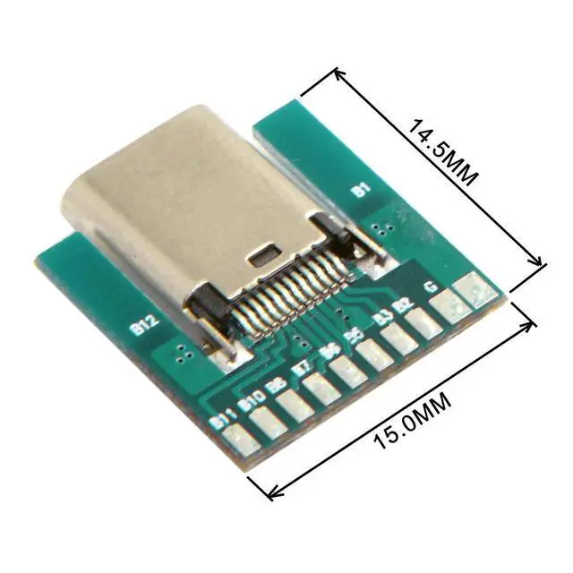 Alt view image 5 of 7 - USB C DIY Connector USB 3.1 Type C 24Pin Male Plug Female Socket Port Repair Replacement Solder Adapter with PCB Board