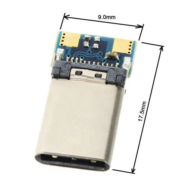 Alt view image 6 of 7 - USB C DIY Connector USB 3.1 Type C 24Pin Male Plug Female Socket Port Repair Replacement Solder Adapter with PCB Board