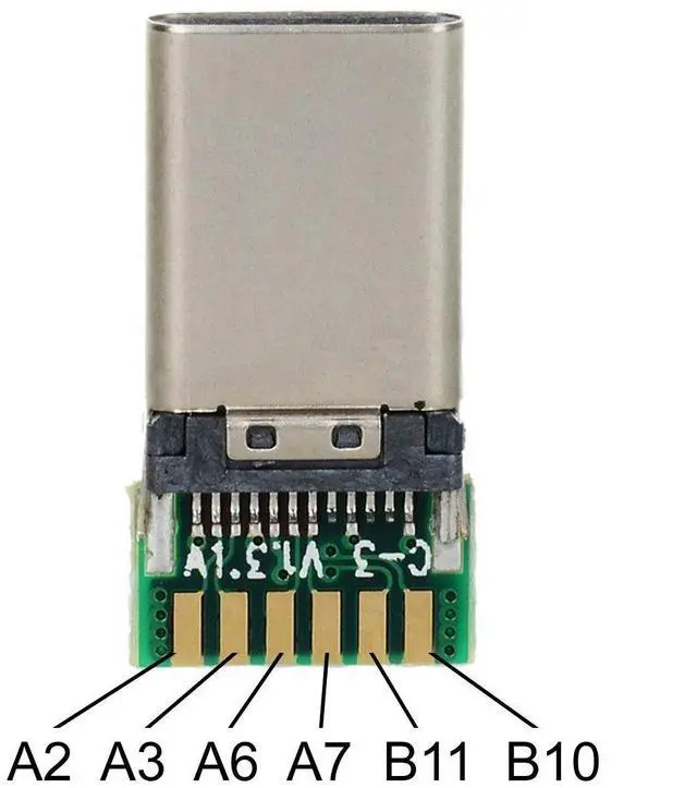 Alt view image 3 of 7 - USB C DIY Connector USB 3.1 Type C 24Pin Male Plug Port Repair Replacement Solder Adapter with PCB Board