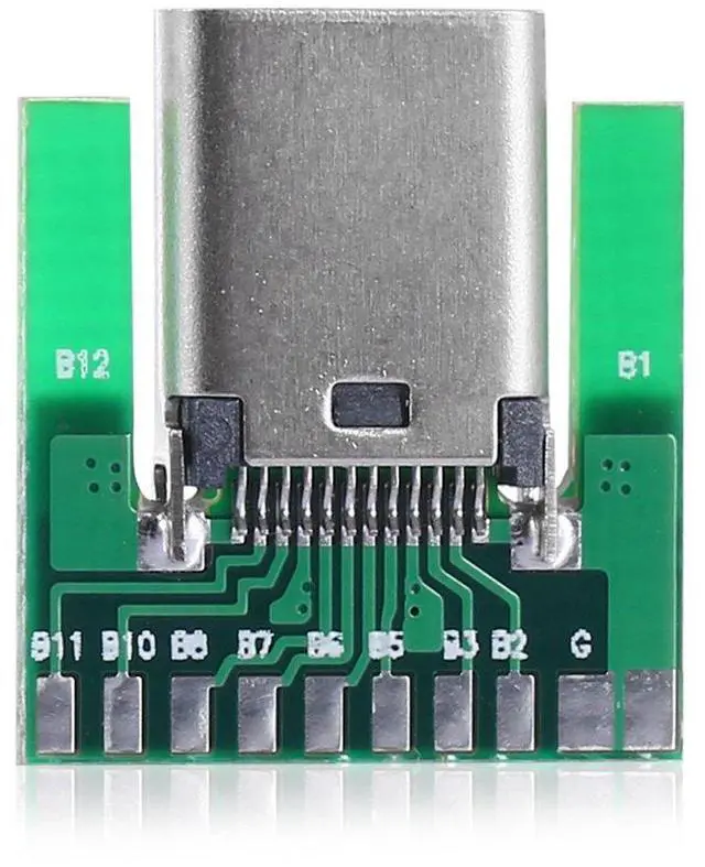 Alt view image 3 of 7 - USB C DIY Connector USB 3.1 Type C 24Pin Female Socket Port Repair Replacement Solder Adapter with PCB Board