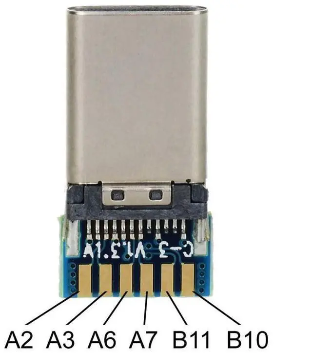 Alt view image 3 of 7 - 10 Pack USB C DIY Connector USB 3.1 Type C 24Pin Male Plug Port Repair Replacement Solder Adapter with PCB Board