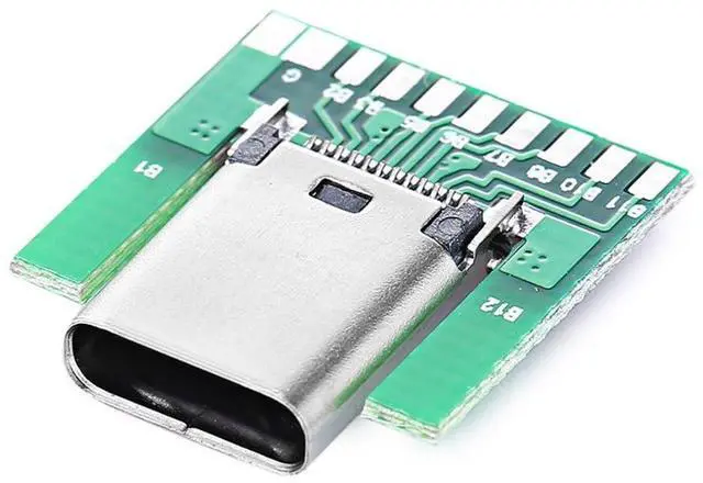 Alt view image 4 of 7 - 10 Pack USB C DIY Connector USB 3.1 Type C 24Pin Female Socket Port Repair Replacement Solder Adapter with PCB Board