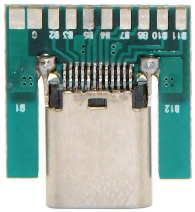 Alt view image 7 of 7 - 10 Pack USB C DIY Connector USB 3.1 Type C 24Pin Female Socket Port Repair Replacement Solder Adapter with PCB Board