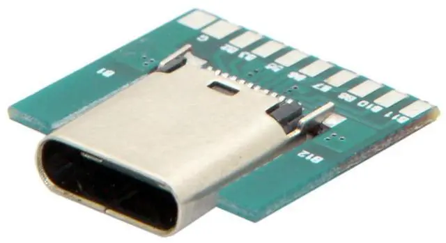 Alt view image 6 of 7 - 10 Pack USB C DIY Connector USB 3.1 Type C 24Pin Female Socket Port Repair Replacement Solder Adapter with PCB Board