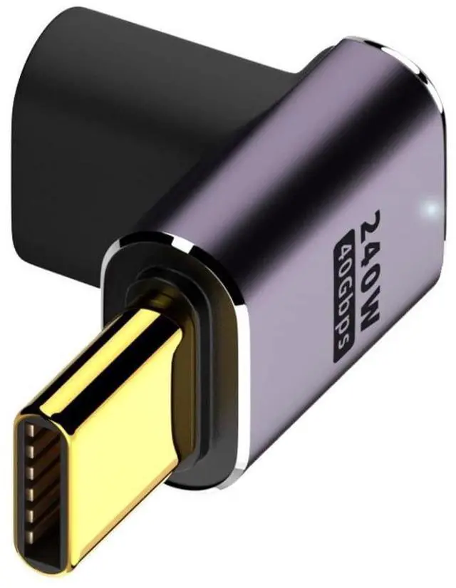 Main image of USB C Connector,USB4 Type C Male to Female 240W Power 40Gbps Data 8K Video Adapter Down Angled for NS Phone Laptop