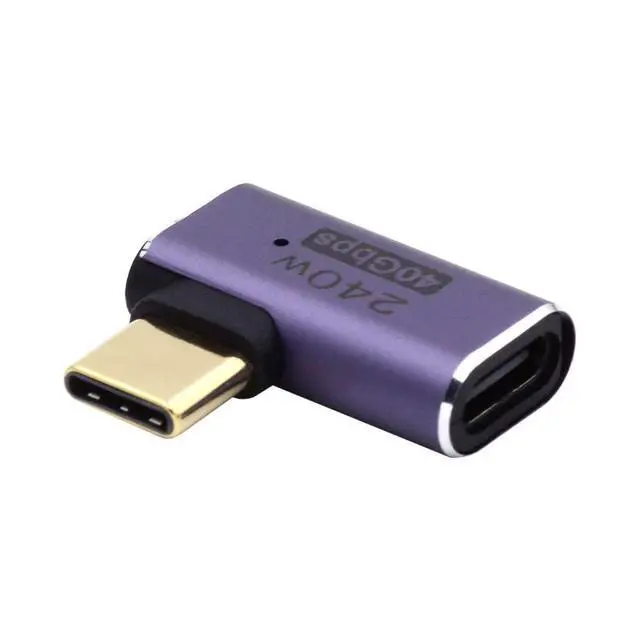 Alt view image 5 of 6 - USB C Connector,USB4 Type C Male to Female 240W Power 40Gbps Data 8K Video Adapter Right Angled for NS Phone Laptop