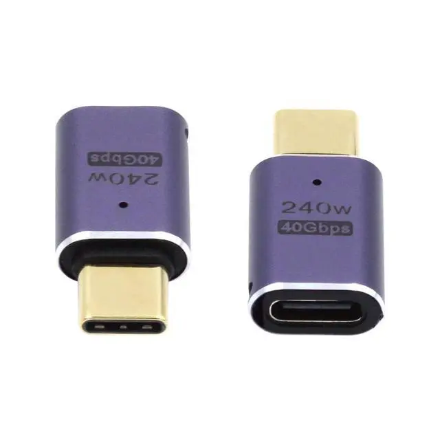 Alt view image 5 of 6 - USB C Connector,USB4 Type C Male to Female 240W Power 40Gbps Data 8K Video Adapter for NS Phone Laptop