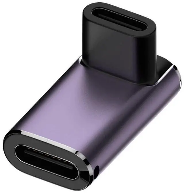 Main image of USB C Connector,USB4 Type C Female to Female 240W Power 40Gbps Data 8K Video Adapter 90 Degree Angled for NS Phone Laptop