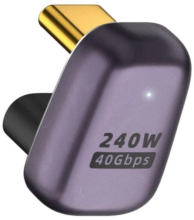 Main image of USB C Connector,USB4 Type C Male to Female 240W Power 40Gbps Data 8K Video Adapter U Shape Angled for NS Phone Laptop