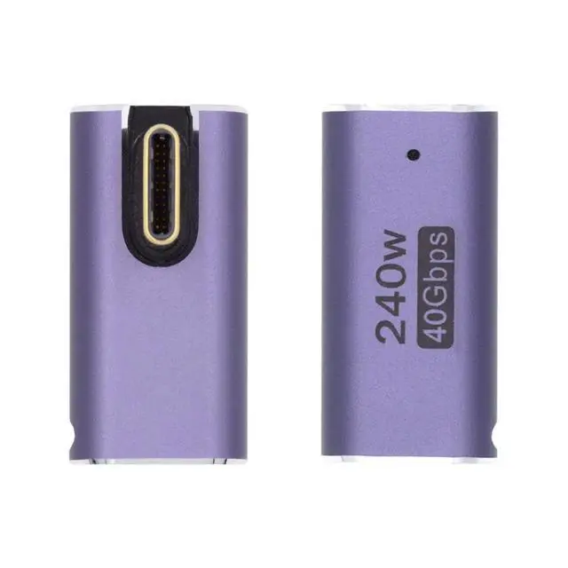 Alt view image 4 of 6 - USB C Connector,USB4 Type C Male to Female 240W Power 40Gbps Data 8K Video Adapter Low Profile Angled for NS Phone Laptop
