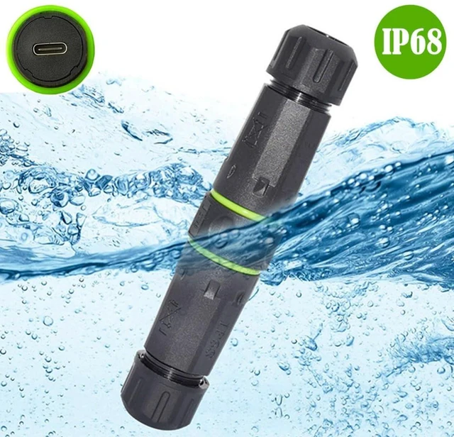 Alt view image 2 of 7 - USB C Waterproof Coupler,IP68 USB 3.1 Type-C 10Gbps Female to Female Data/Power Outdoor Cable Extension Waterproof Adapter