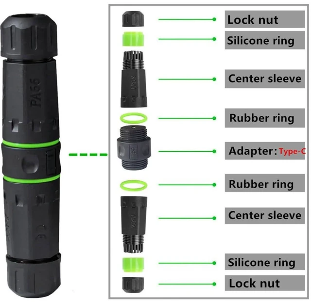 Alt view image 6 of 7 - USB C Waterproof Coupler,IP68 USB 3.1 Type-C 10Gbps Female to Female Data/Power Outdoor Cable Extension Waterproof Adapter