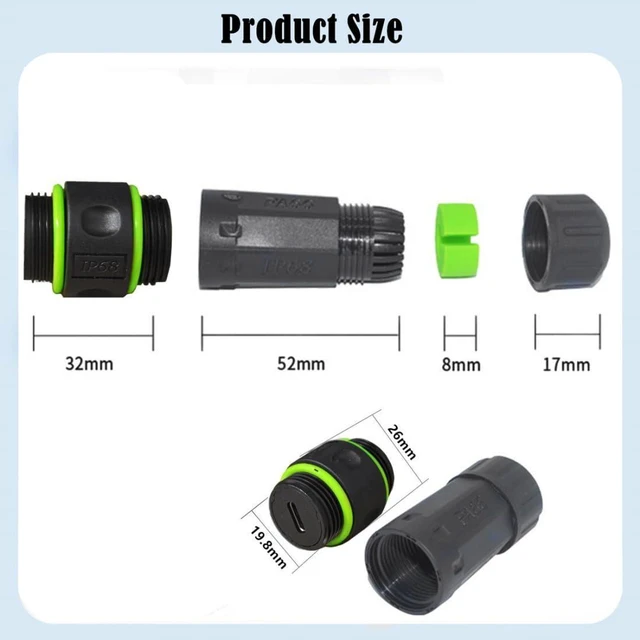 Alt view image 7 of 7 - USB C Waterproof Coupler,IP68 USB 3.1 Type-C 10Gbps Female to Female Data/Power Outdoor Cable Extension Waterproof Adapter