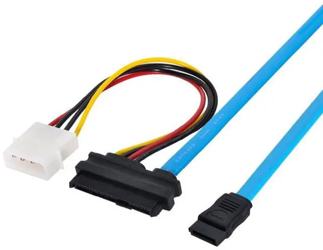 Main image of SAS to SATA Cable,SFF-8482 29Pin to SATA 7Pin Hard Drive Server Data Cable with 4Pin Power Cable 2.3FT/0.7M